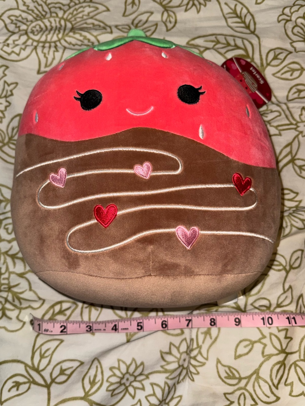 10” Scarlet Strawberry Chocolate Dipped Valentines Squishmallow Plush Toy NWT - Picture 4 of 6